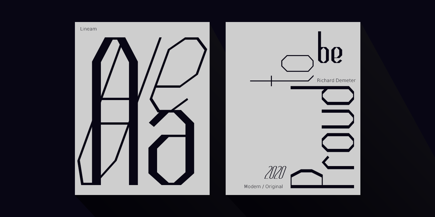 Пример шрифта Lineam SemiBold Italic